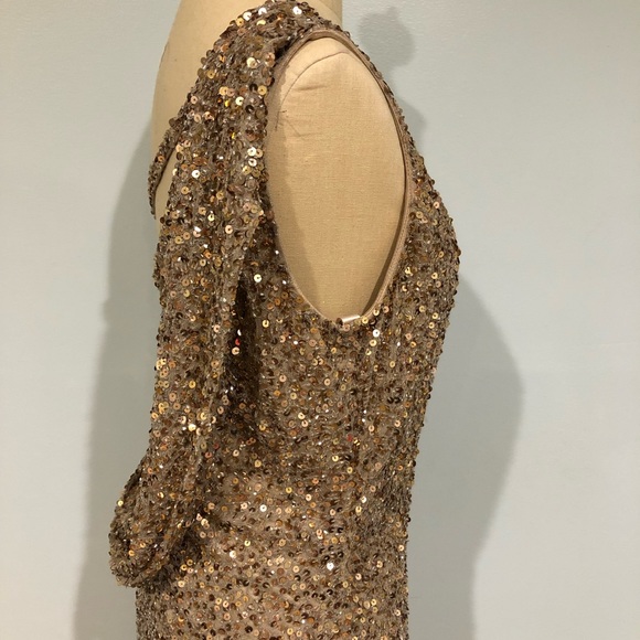 Mac Duggal Copper Sequin Formal Dress - Picture 5 of 12